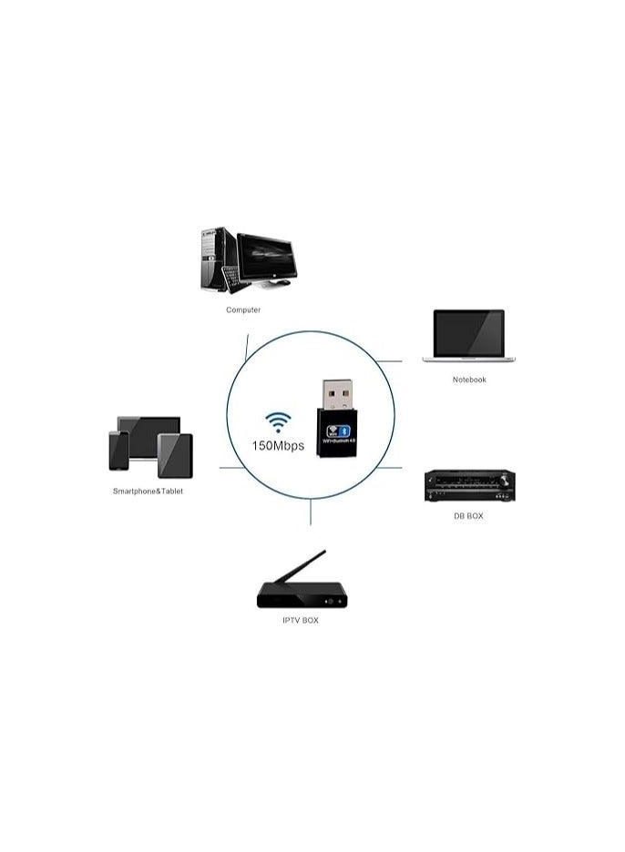 USB WiFi Bluetooth Adapter - 2.4GHz