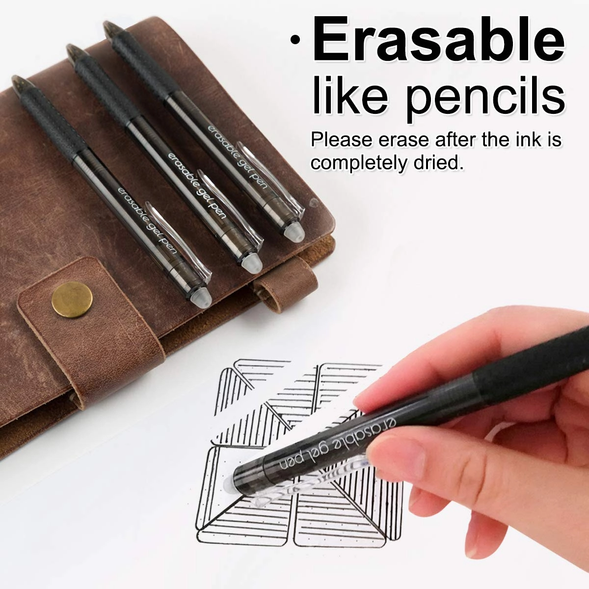 Retractable Erasable Gel Pens - 18 0.7mm