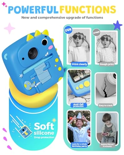 Kids Camera Instant Print - 12MP 1080P 2.4" Screen