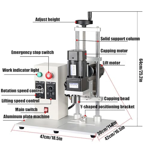 Capper Machine - 0-50Mm/0.4-2in 67r/min(45r/min)