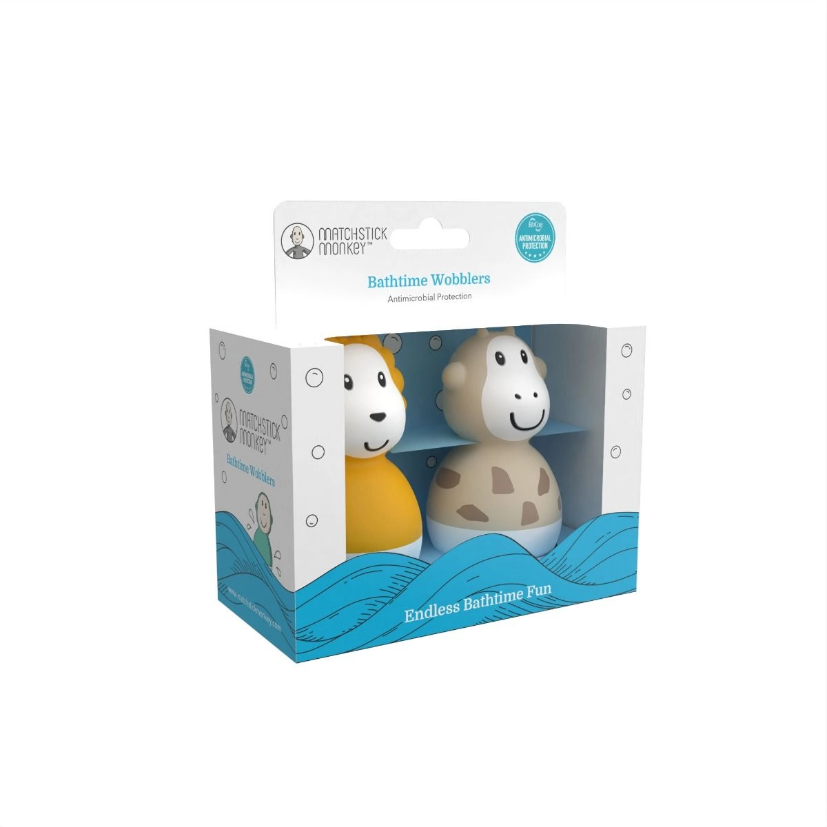 Bathtime Wobblers - 2 Lion & Giraffe