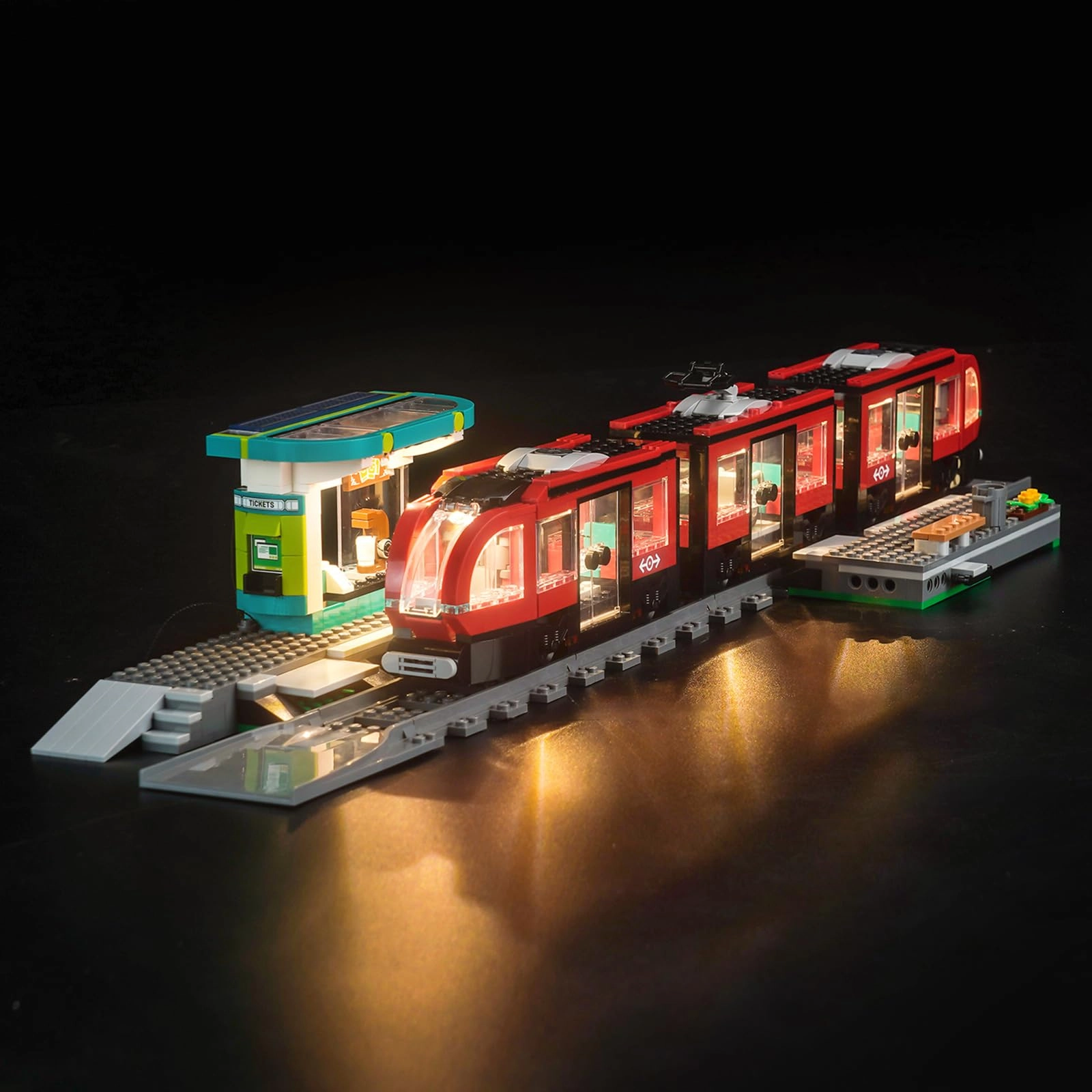 BrickBling LED Light Set (DE-60423-P72601) - Compatible with 60423 City Tram 10 LEDs