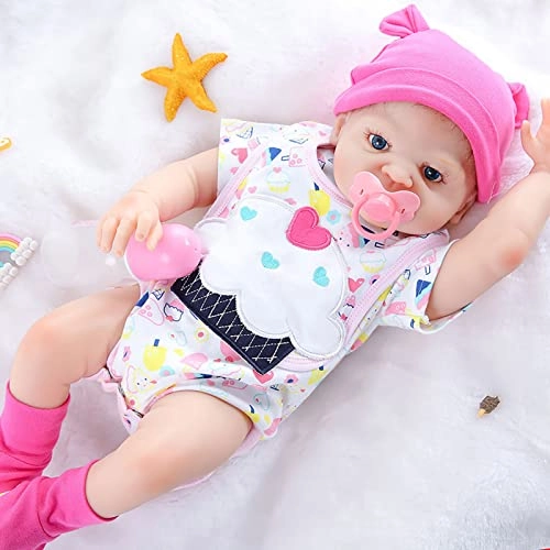 Reborn Baby Doll - 22 Inch Soft Vinyl Blonde Blue Eyes