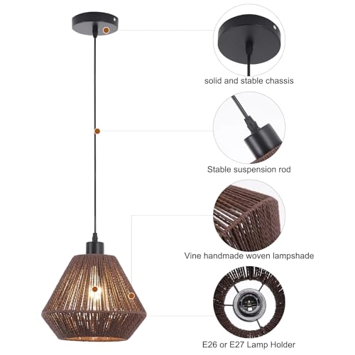 Woven Pendant Lights - Max47' H