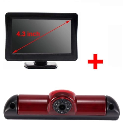 Reversing Camera + LCD Colour Display Monitor - Night vision AHD video signal or CVBS signal 1280 x 720 pixels