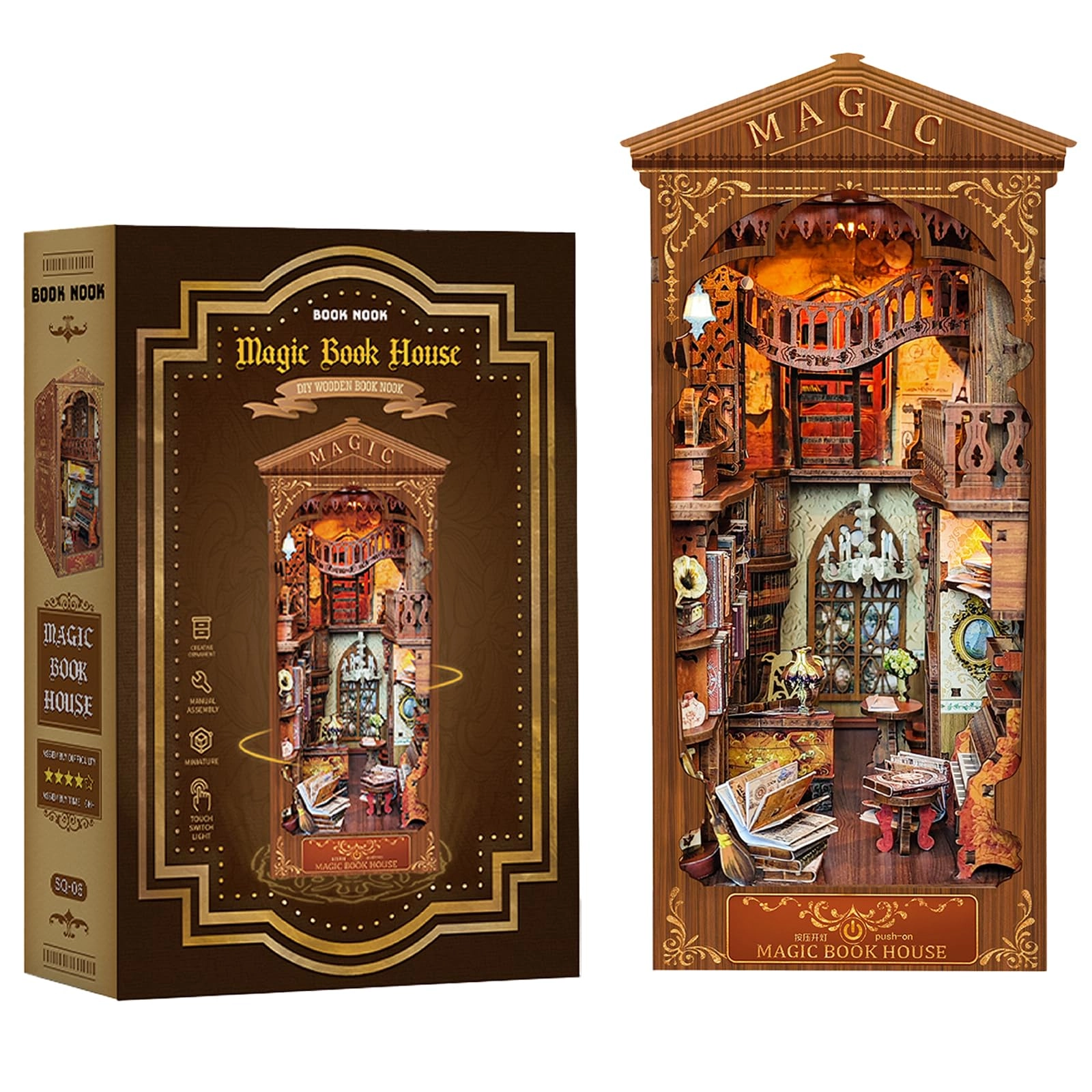 BOOKIE NOOKIE Book Nook Kit - Magic Book House