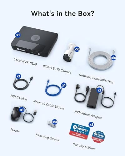 Master Security Camera System - 16 Cameras 16 channels 4K