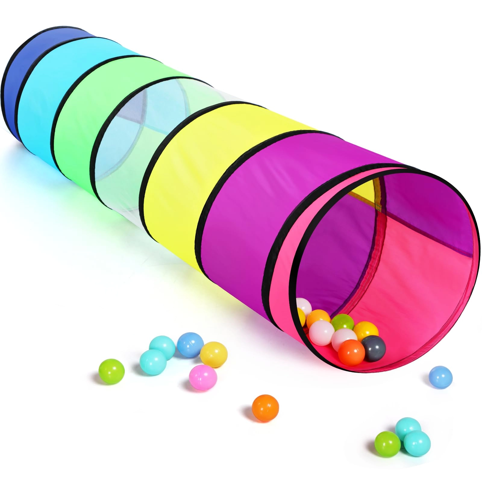 Kids Play Tunnel - Colorful Pop Up Rainbow
