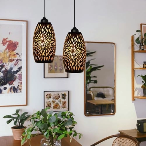 Farmhouse Chandelier - Battery Operated Remote Dimmable LED