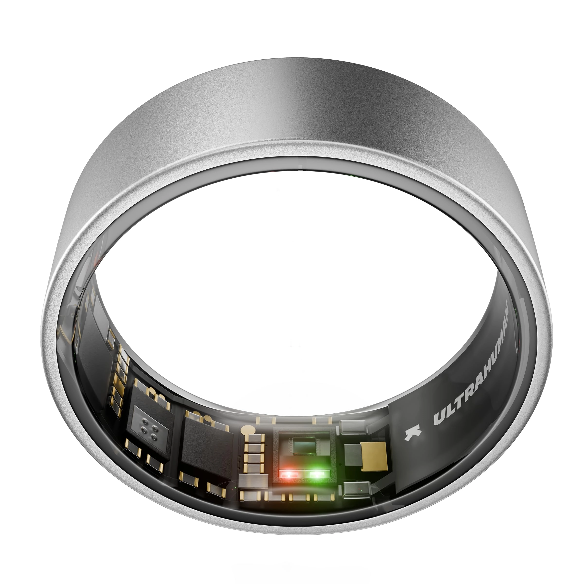 Ultrahuman Healthcare PVT LTD Ring AIR - Size 8 Raw Titanium 6 days battery life