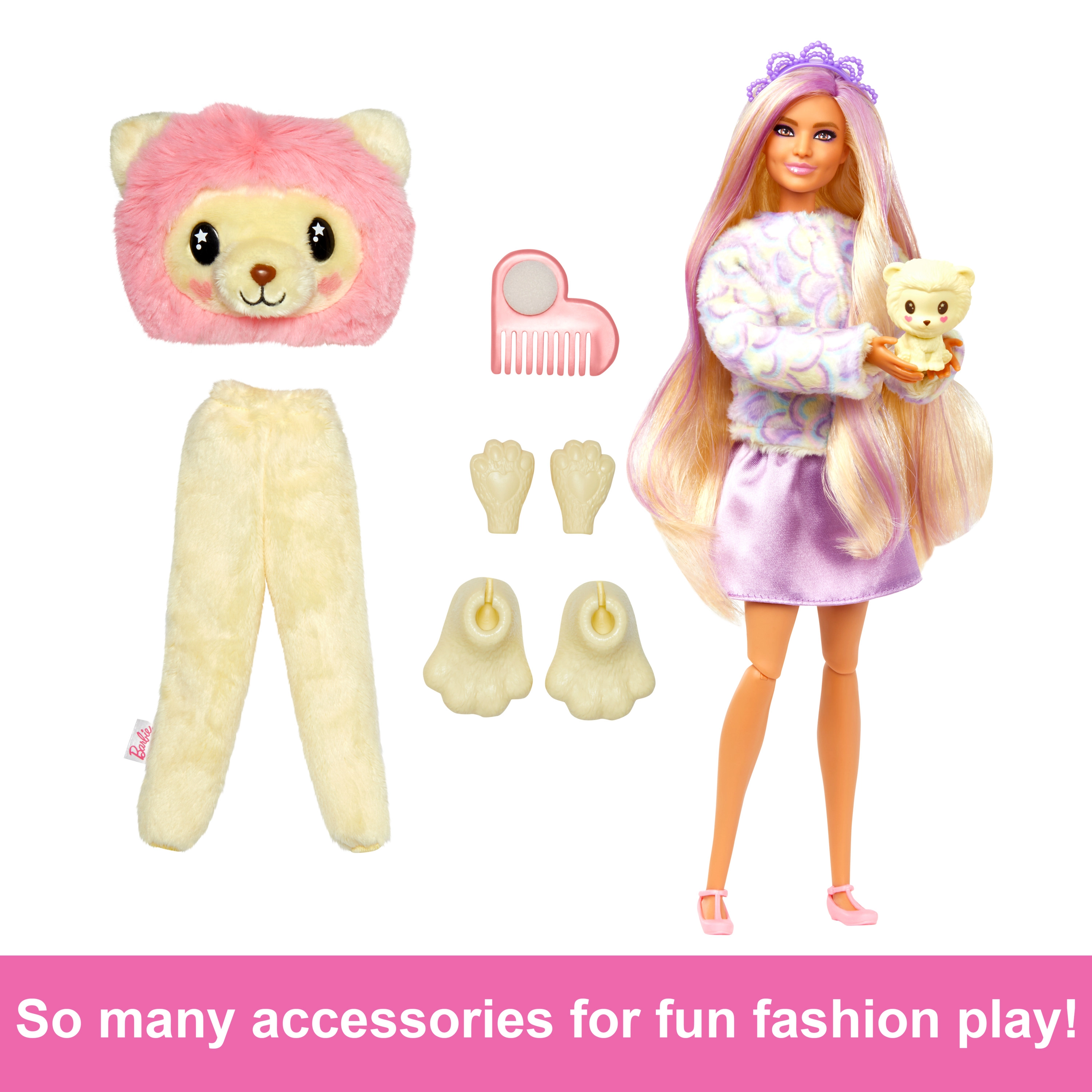 Good Vibes Bear Barbie Fashion Doll - Cutie Reveal Care Bears Series 2 10 Surprises Ages 3+
