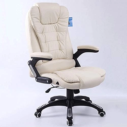 Desk Chair - PU Leather Brown High Back