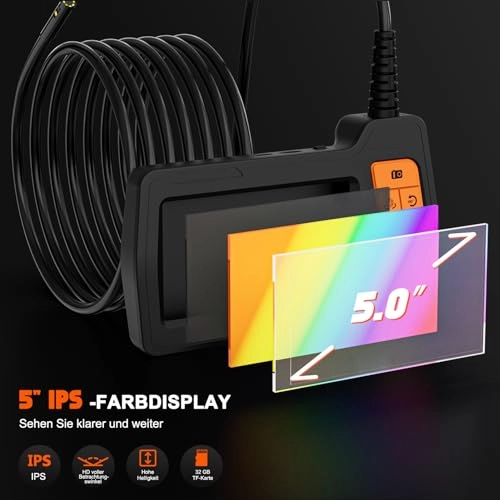 Three Lenses Endoscope Camera - 6 mm 15 m