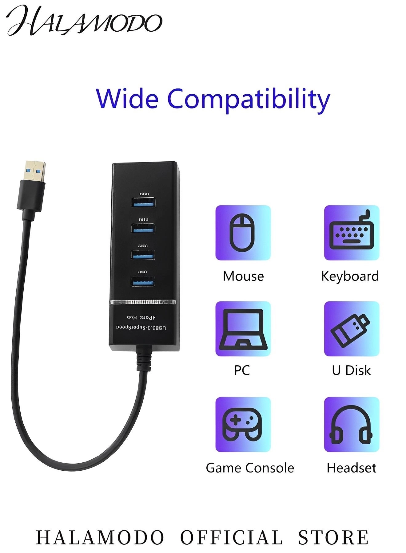 USB Hub - 4 Ports USB 3.0