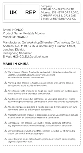 M180Q02D - 2560x1600 18 Inches