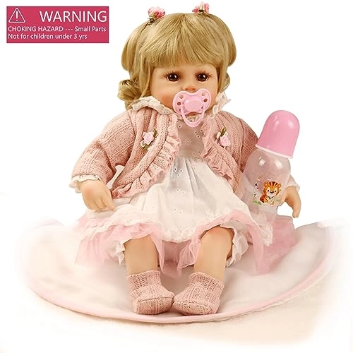 Reborn Baby Doll - 16" Silicone Vinyl Girl Ages 3+ Gift Set