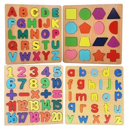 Cachet India, Cachet India, 14/5 Mathura Road, Faridabad-121003 Wooden Learning Educational Board - 2 Years Old 3 pieces
