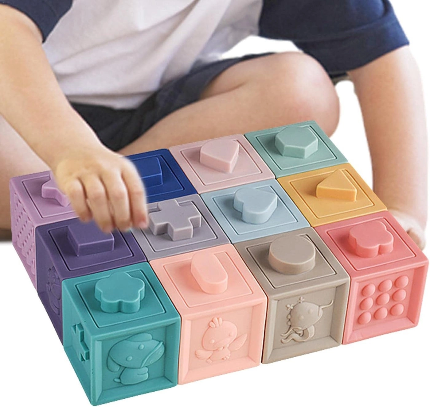 Toddler Stacking Blocks - Toddlers 12 pieces