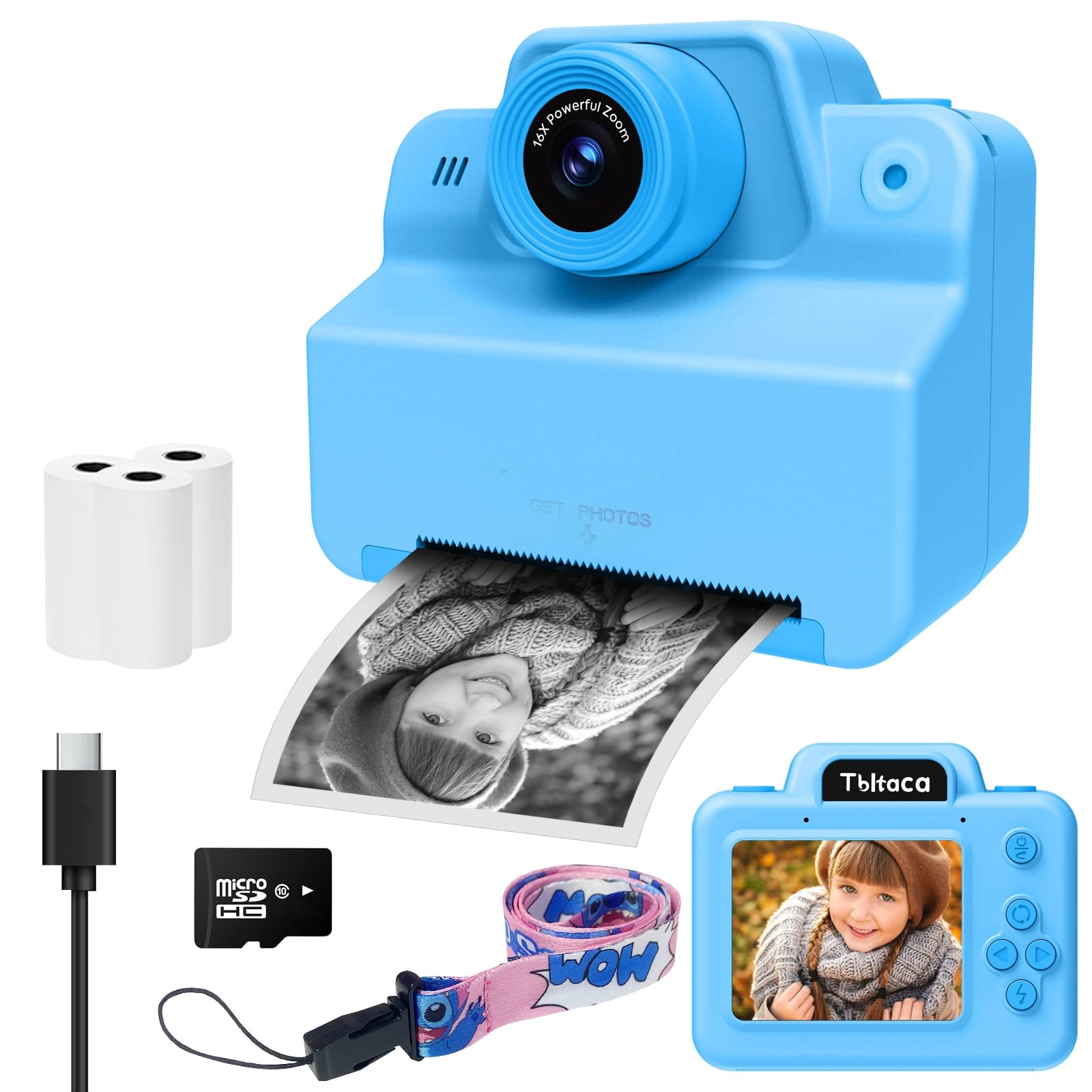 YNC Kids Camera Instant Print - 2.4 Inches Portable
