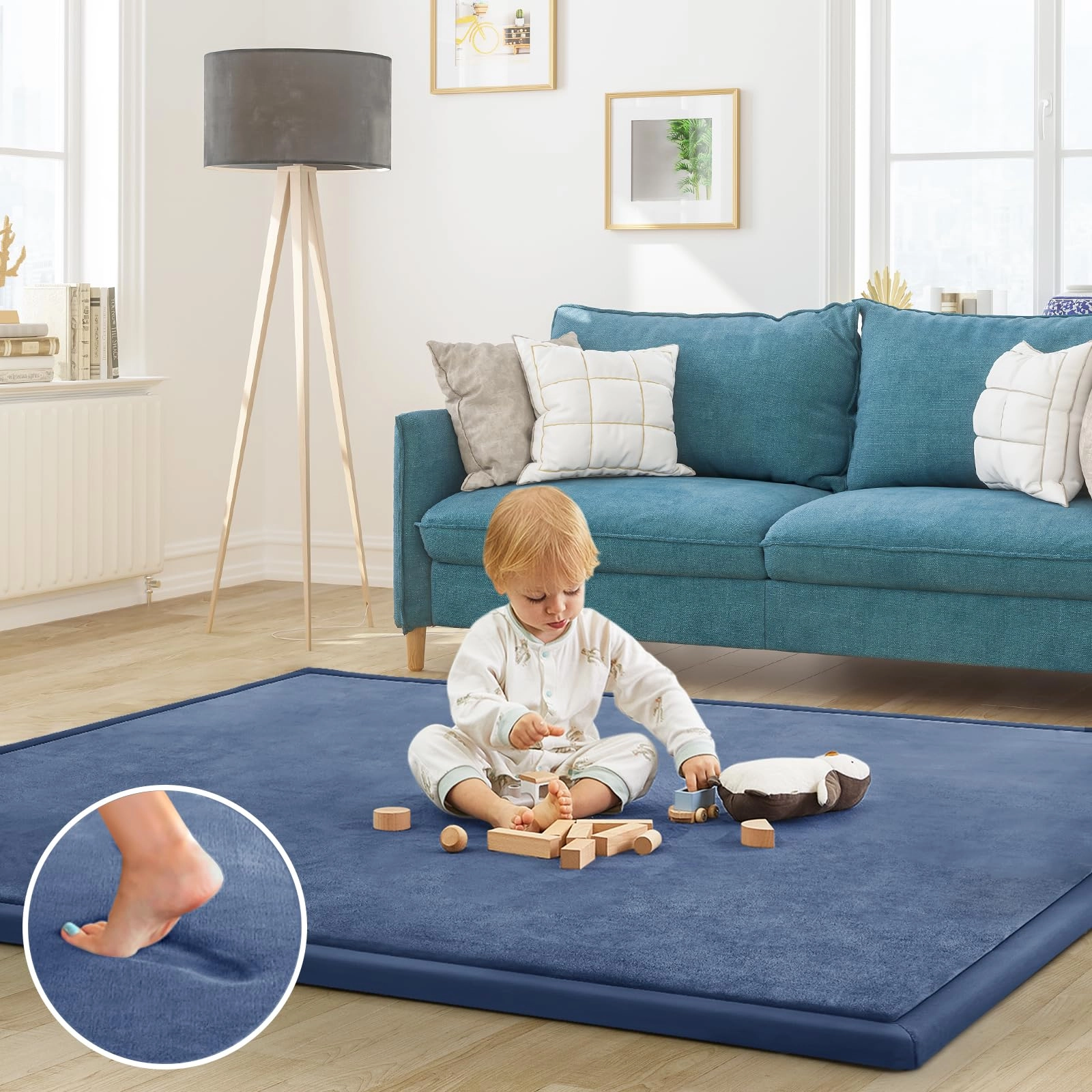 Baby Play Mat - 71"x79" Memory Foam