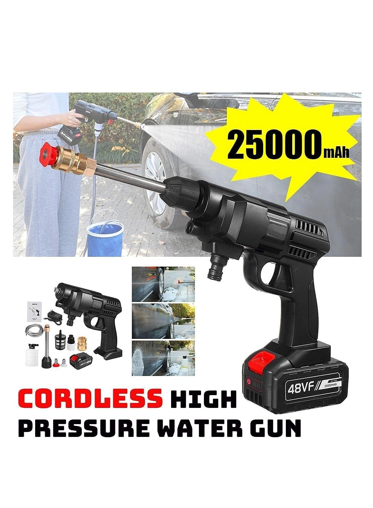 Cordless Portable Washer - 48V 200W 30Bar