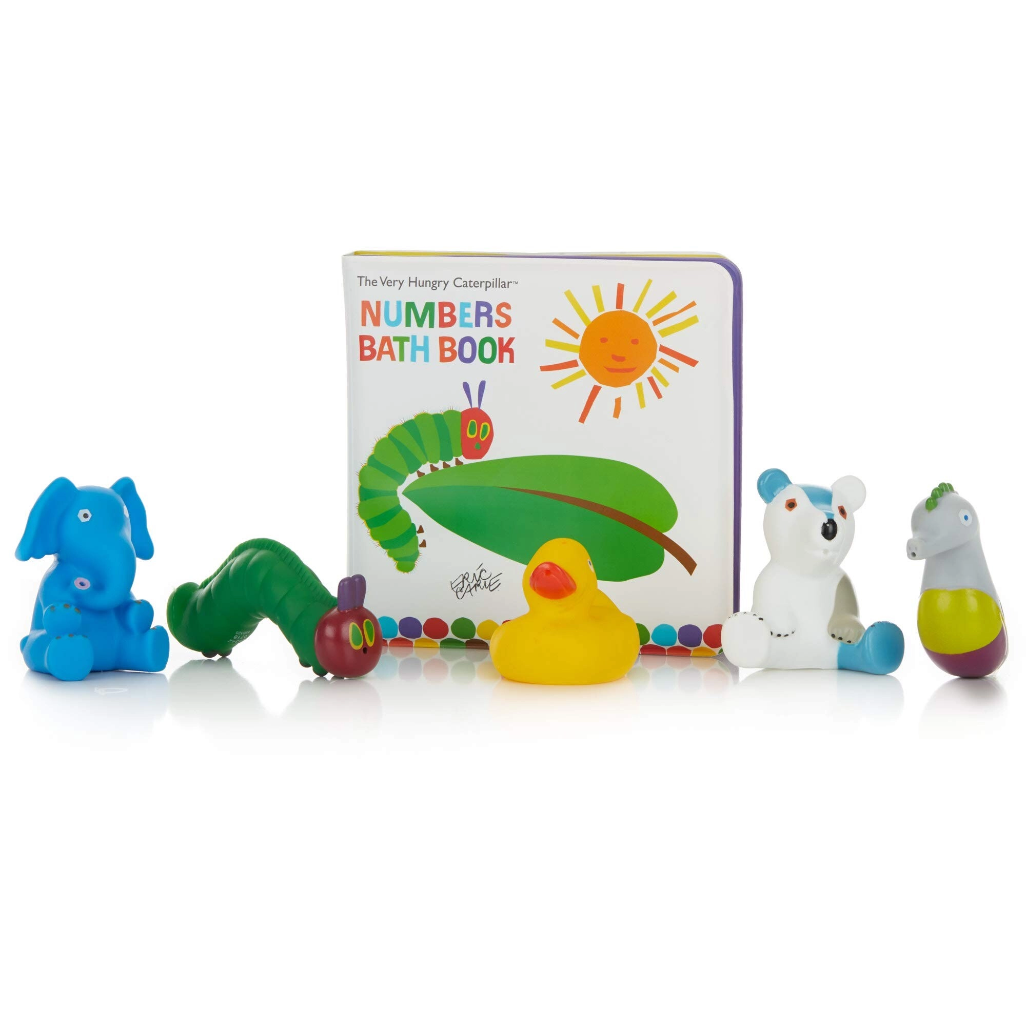 Kids Preferred The Very Hungry Caterpillar Numbers Bath Book + Squirty Toys Set