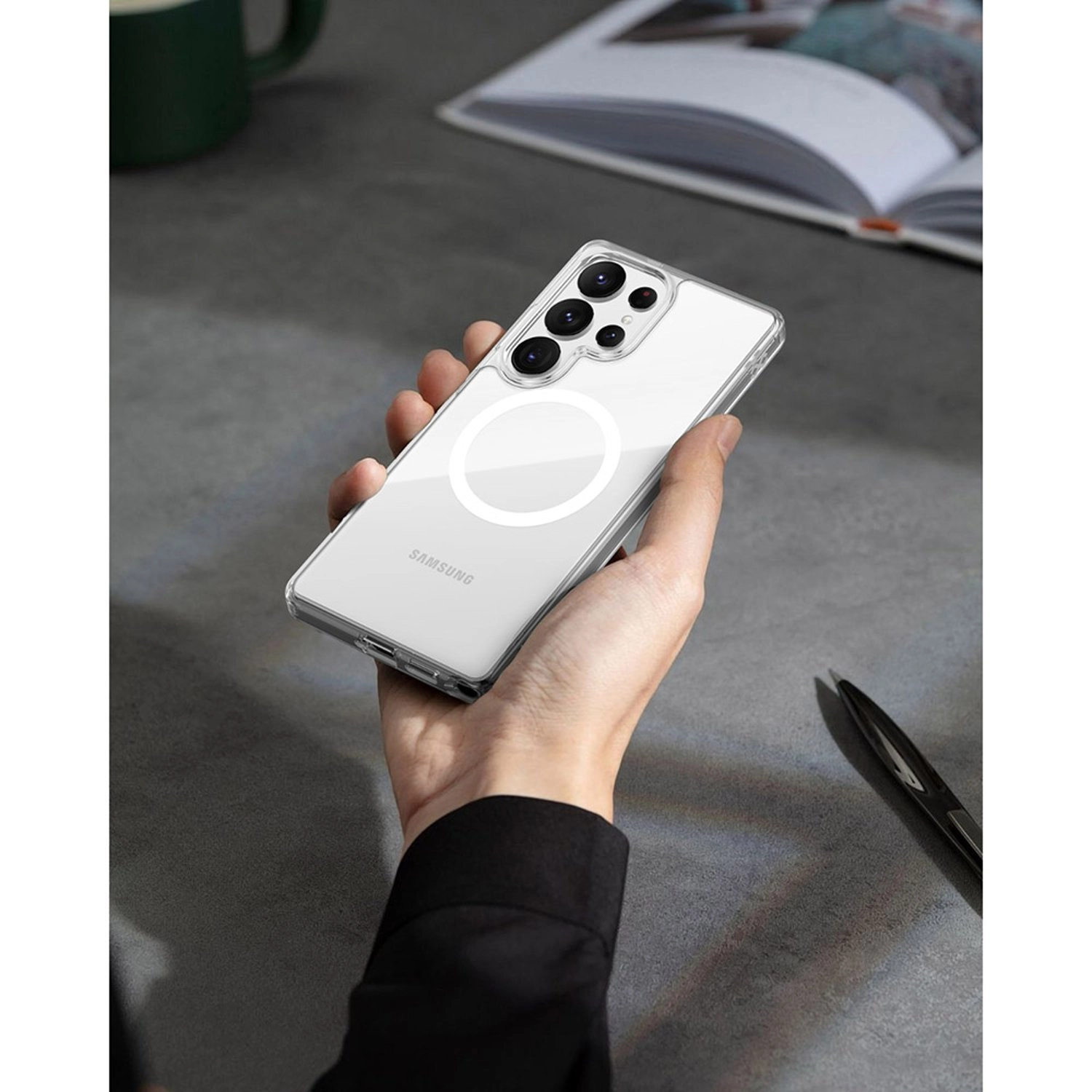 Zepho Clear Case with MagSafe for Samsung Galaxy S25 Ultra