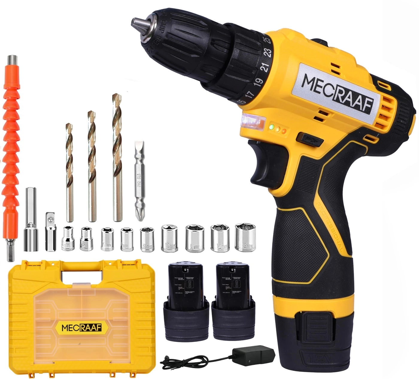 Cordless Screwdriver and Drill Machine - 2 x1.5Ah Battery
