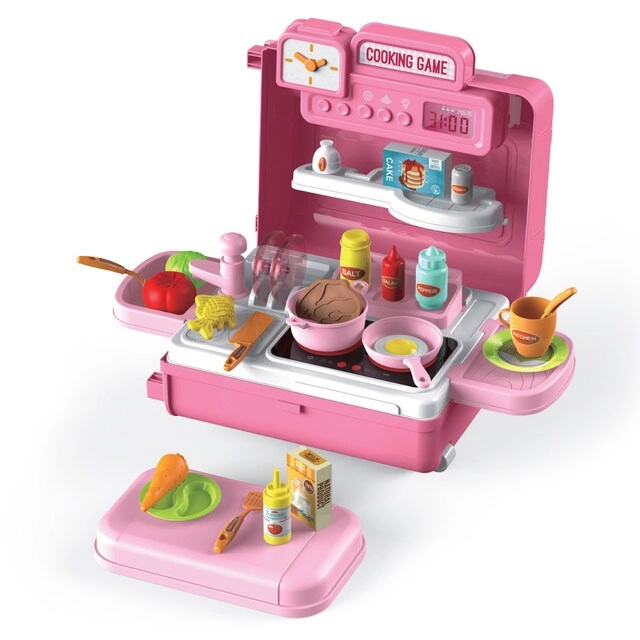 ROLE PLAY CHEF/KITCHEN/RESTAURANT TOY SET LUGGAGE CASE - 41 pcs
