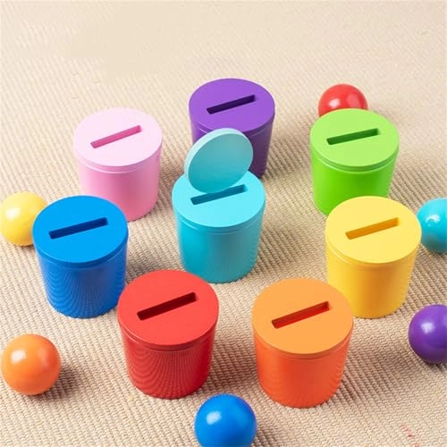 Montessori Toys Wooden Color & Shape Sorting Box - 1-3 Year Old