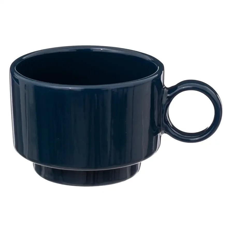 Retro Stoneware Coffee Cup Set - 4 pcs - 100 ml