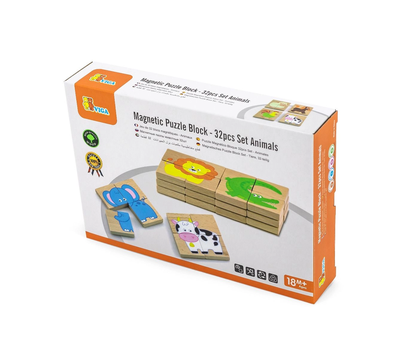 Magnetic Puzzle Block - 3 + 32 pieces