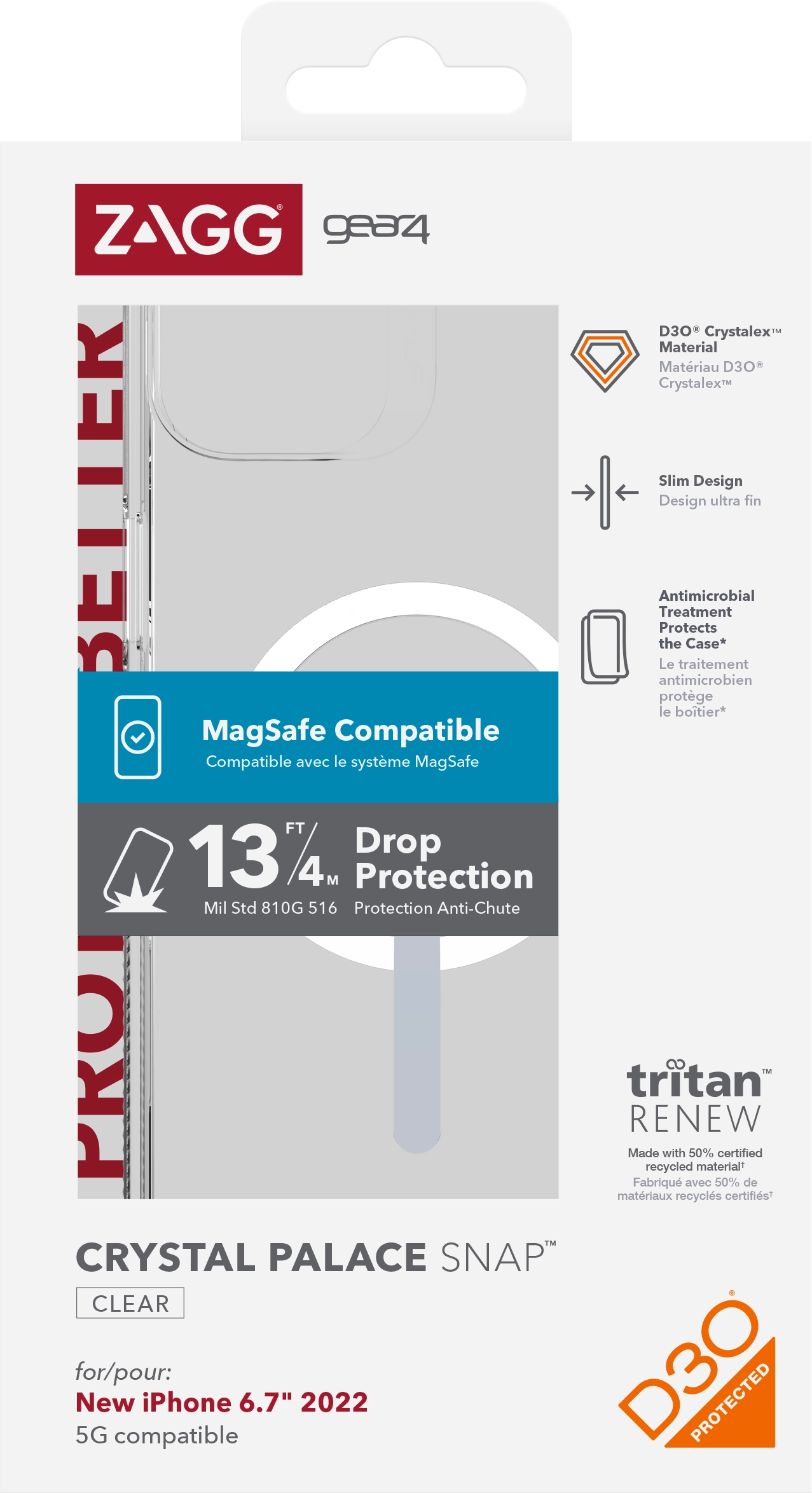 Crystal Palace Snap Clear Case for iPhone 14 Pro