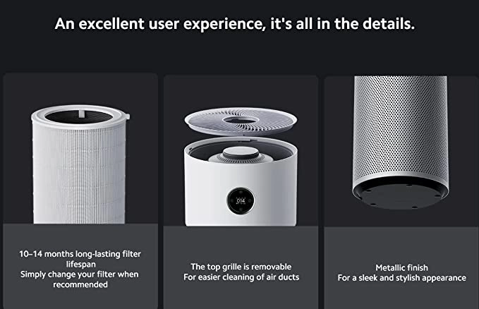 Smart Air Purifier Elite - Y-600 Classic White 20 decibel