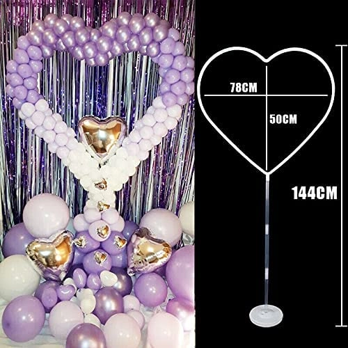 Heart-shaped Balloon Arch Column Stand Kit - 1 pc
