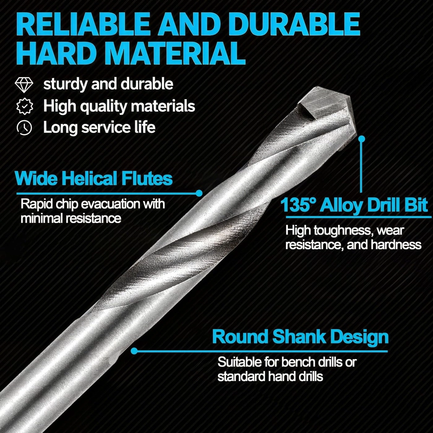 Drill Bit Set - Tungsten Steel Cemented Carbide 13 Pack 3 4 5 6 7 8 9 10 11 12 13.5 14 15 mm