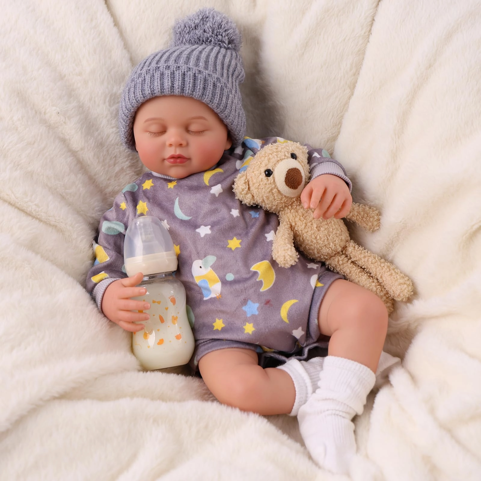 BABESIDE liya Reborn Baby Doll - 20 Inch Vinyl Sleeping Ages 3+