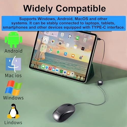 Wired USB C Mouse - USB