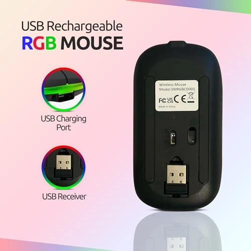 LED Wireless Mouse - Bluetooth USB