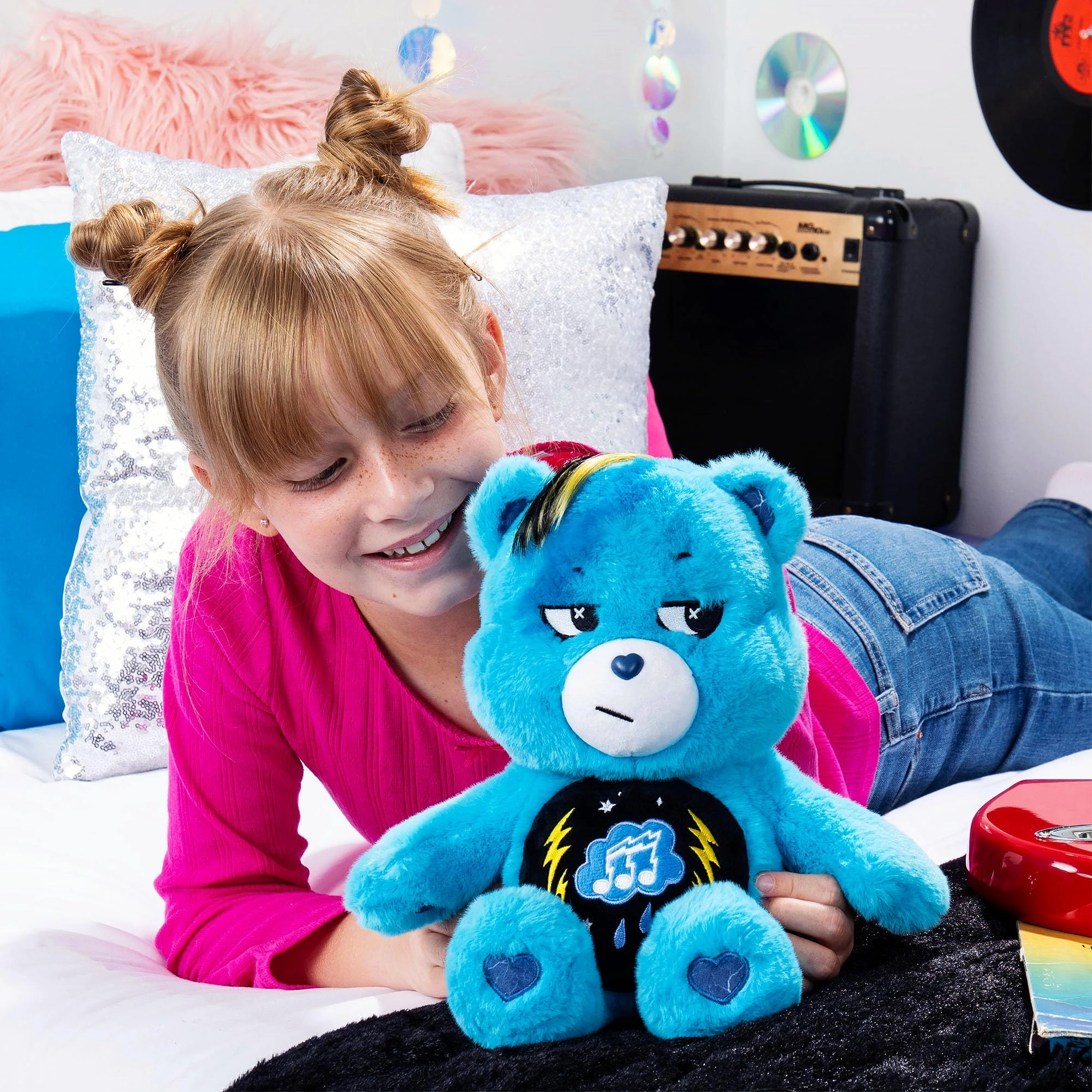 Grumpy Bear - Rock Theme 22 cm Eco Friendly Plush