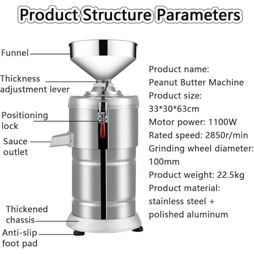 Commercial Peanut Butter Machine - 5L 1100 W