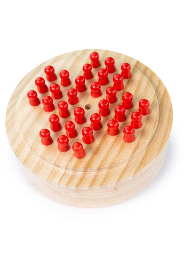 Bigjigs Toys Mini Solitaire - 32 Piece Wooden Pegs