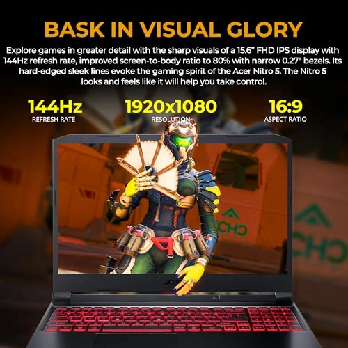 Nitro 5 - 15.6'' Ryzen 7 5600H 32GB DDR4 1TB NVMe SSD + 8-in-1 Docking Station - 128GB