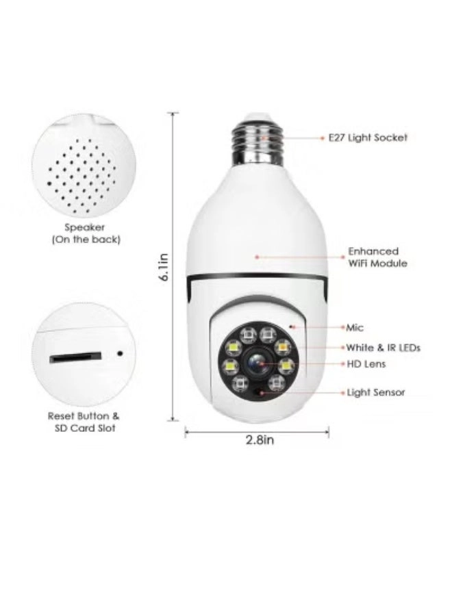 Light Bulb Security Camera 1080P