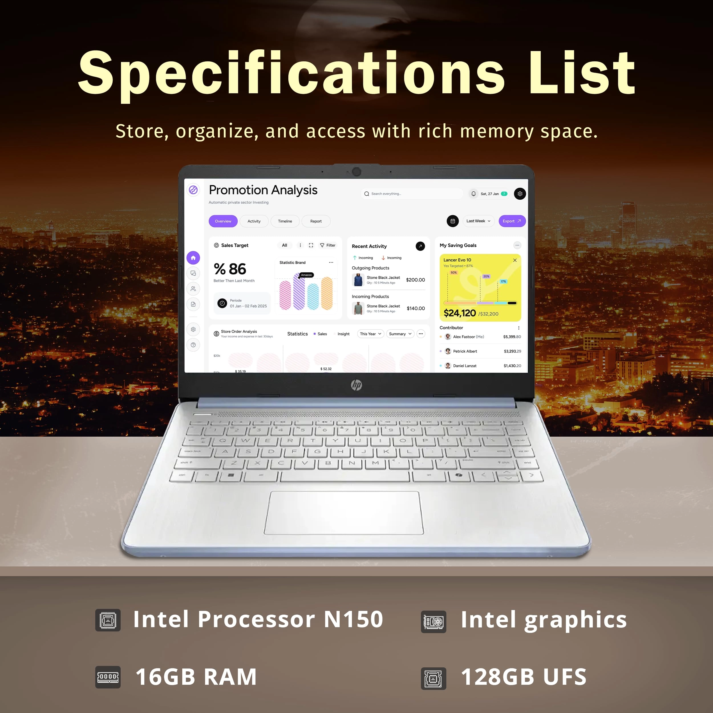 Stream 14 - 14'' N150 16GB DDR4 128GB SSD