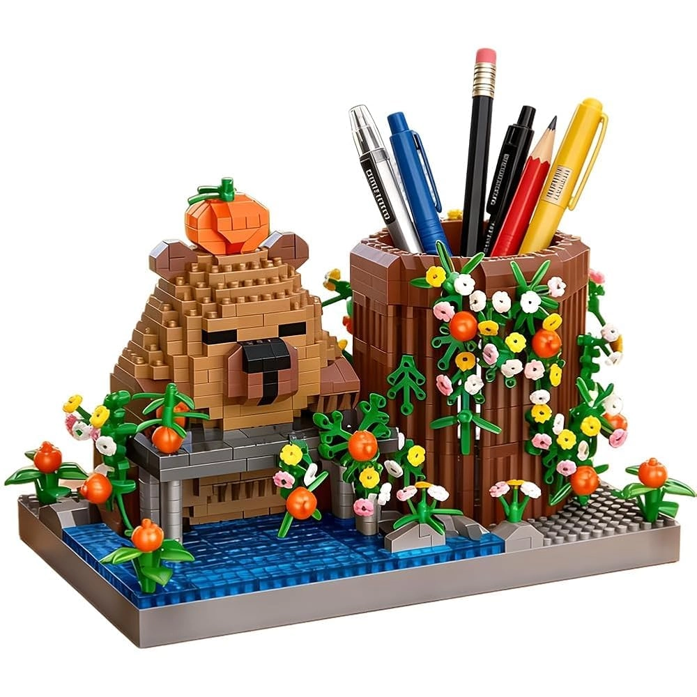 Capybara building blocks pen holder - Capybara 1100pcs