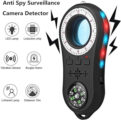 Hidden Camera Detector - RF Signal Scanner 0-15m 9 Levels Sensitivity