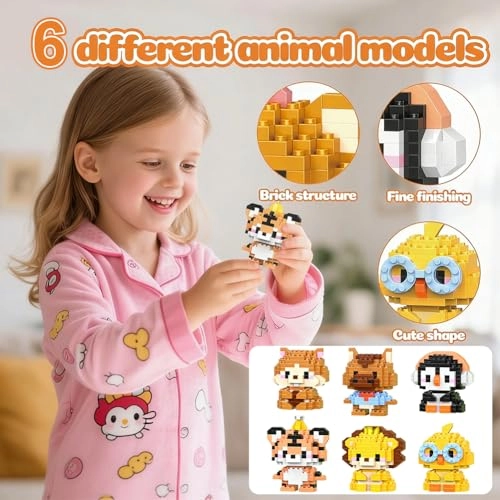 Animal Building Blocks - 6 pcs