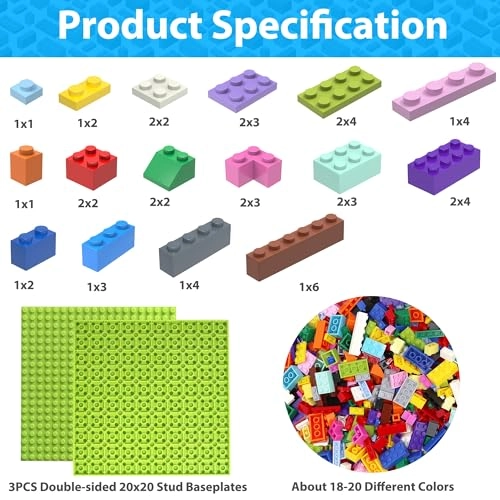 Classic Building Bricks - 1000pcs