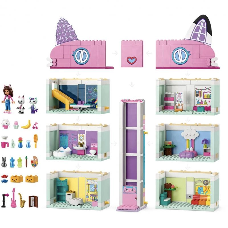 Gabby's Dollhouse (10788) - Building Blocks 8 rooms